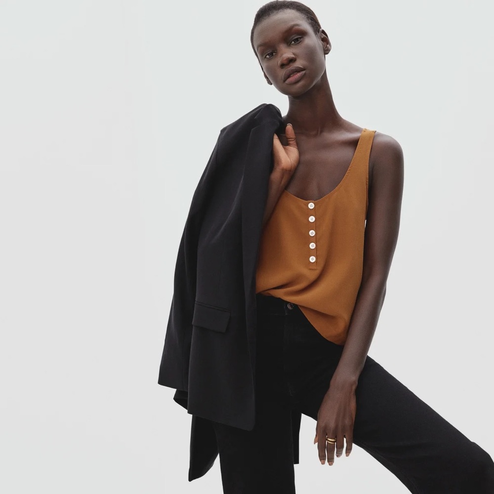 Everlane The Washable Silk Henley Tank *NEW*